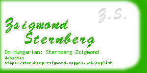 zsigmond sternberg business card
